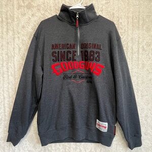 Good Guys Fleece Quarter Zip Pulloer Sweater Sweatshirt Sz S Cars Motors Pockets